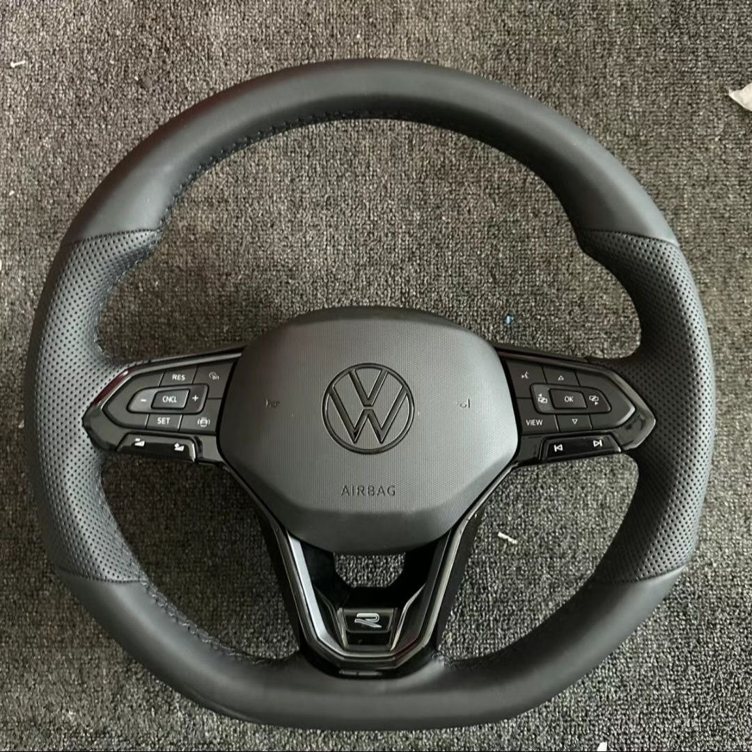 R-stuurwiel met airbag – Black Edition, leder