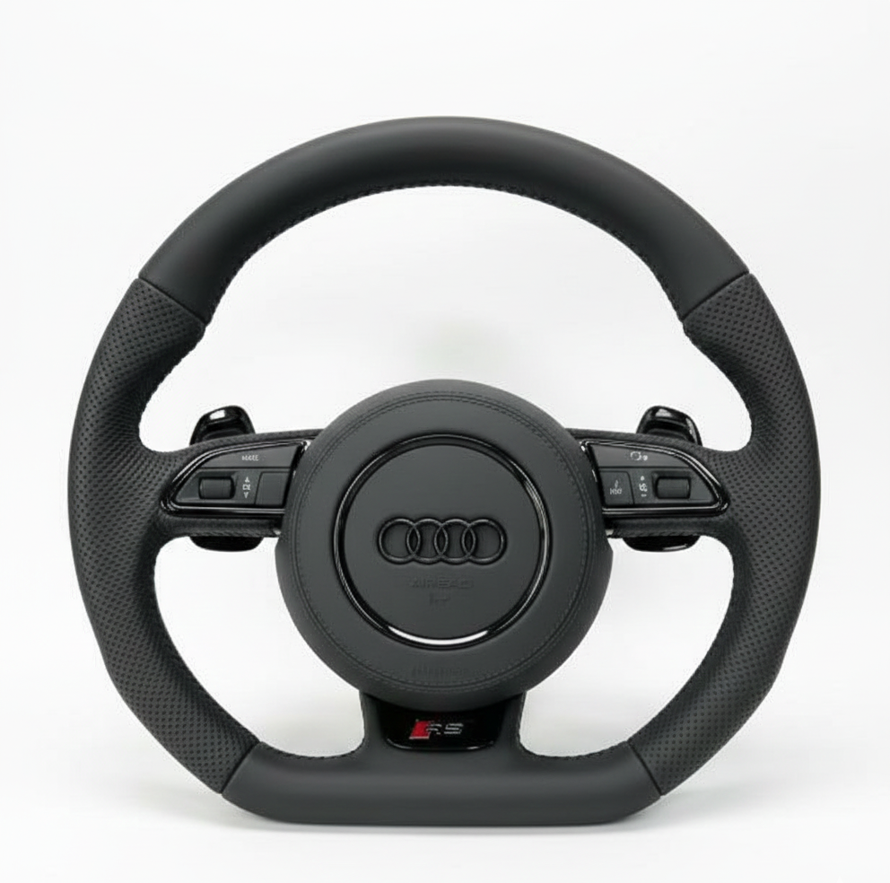 RS-sportstuur met airbag – Black Edition, leder