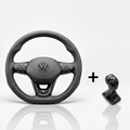 VW Golf Combo – R-stuurwiel Black Edition + DSG Pookknop met Witte LED