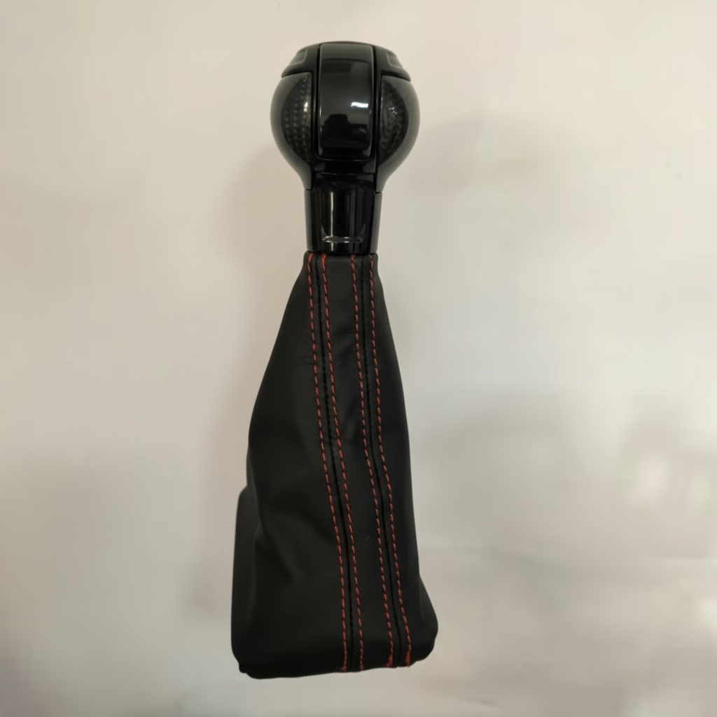 R-carbonvezel Pookknop – Automaaat Versnellingspook met Lederen Hoes